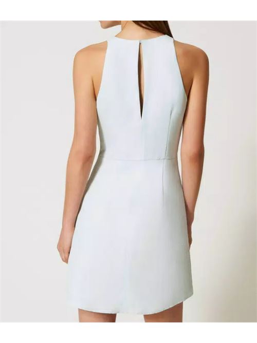 LINEN MIX DRESS TWIN SET | 251TT230512371 WATER GREEN